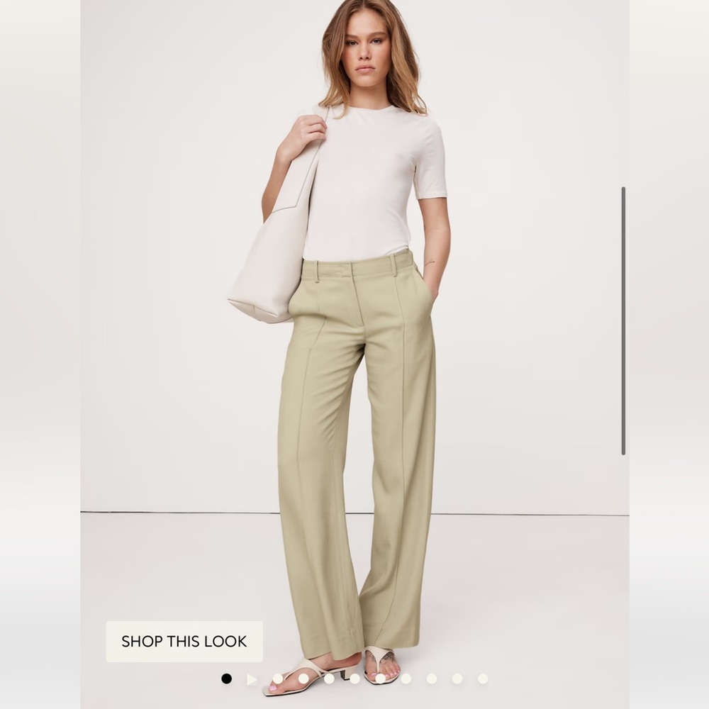New banana republic WIDE-LEG DRAPEY TWILL PANT. A8
